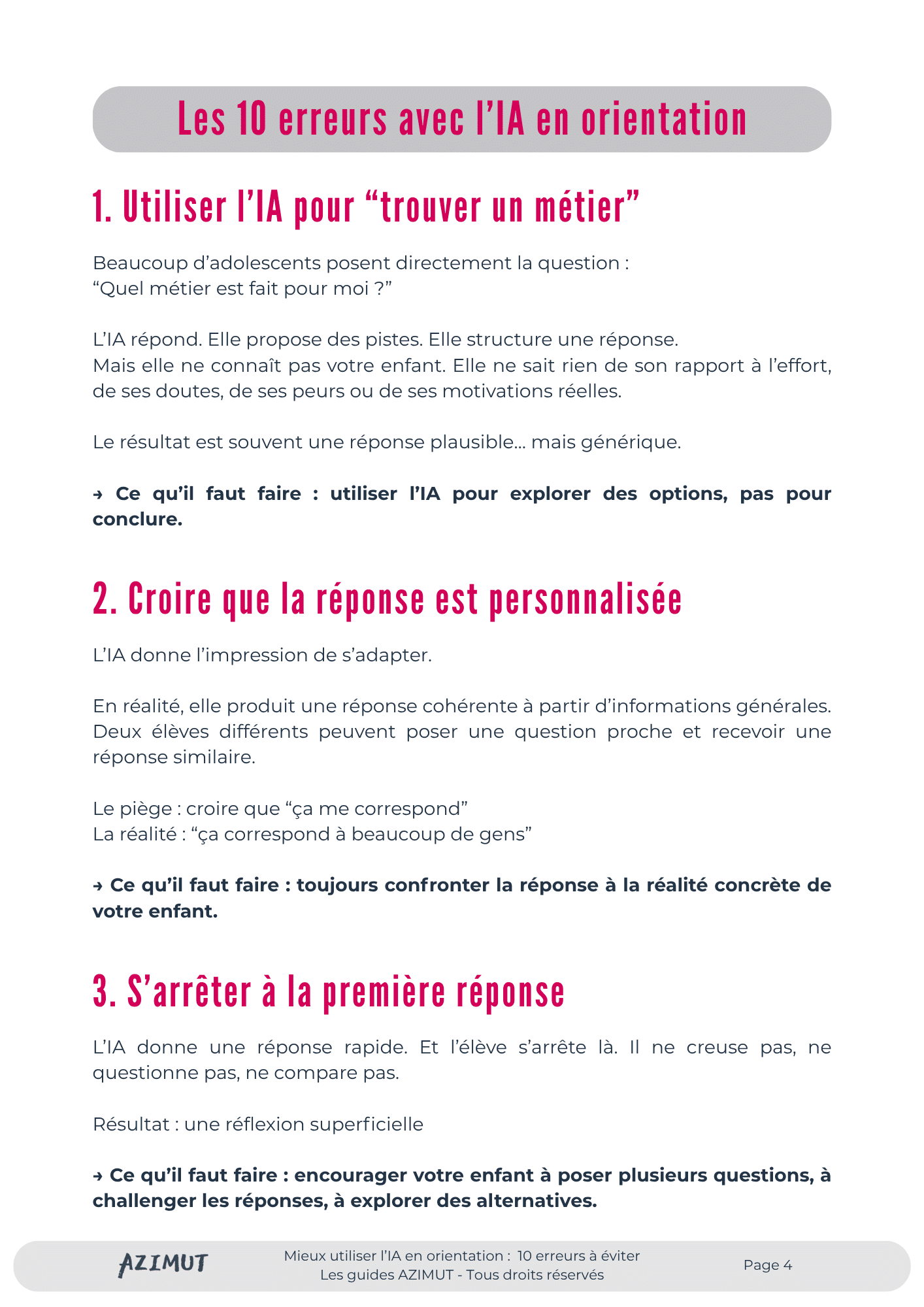 3 sur 10 erreurs avec l’IA en orientation