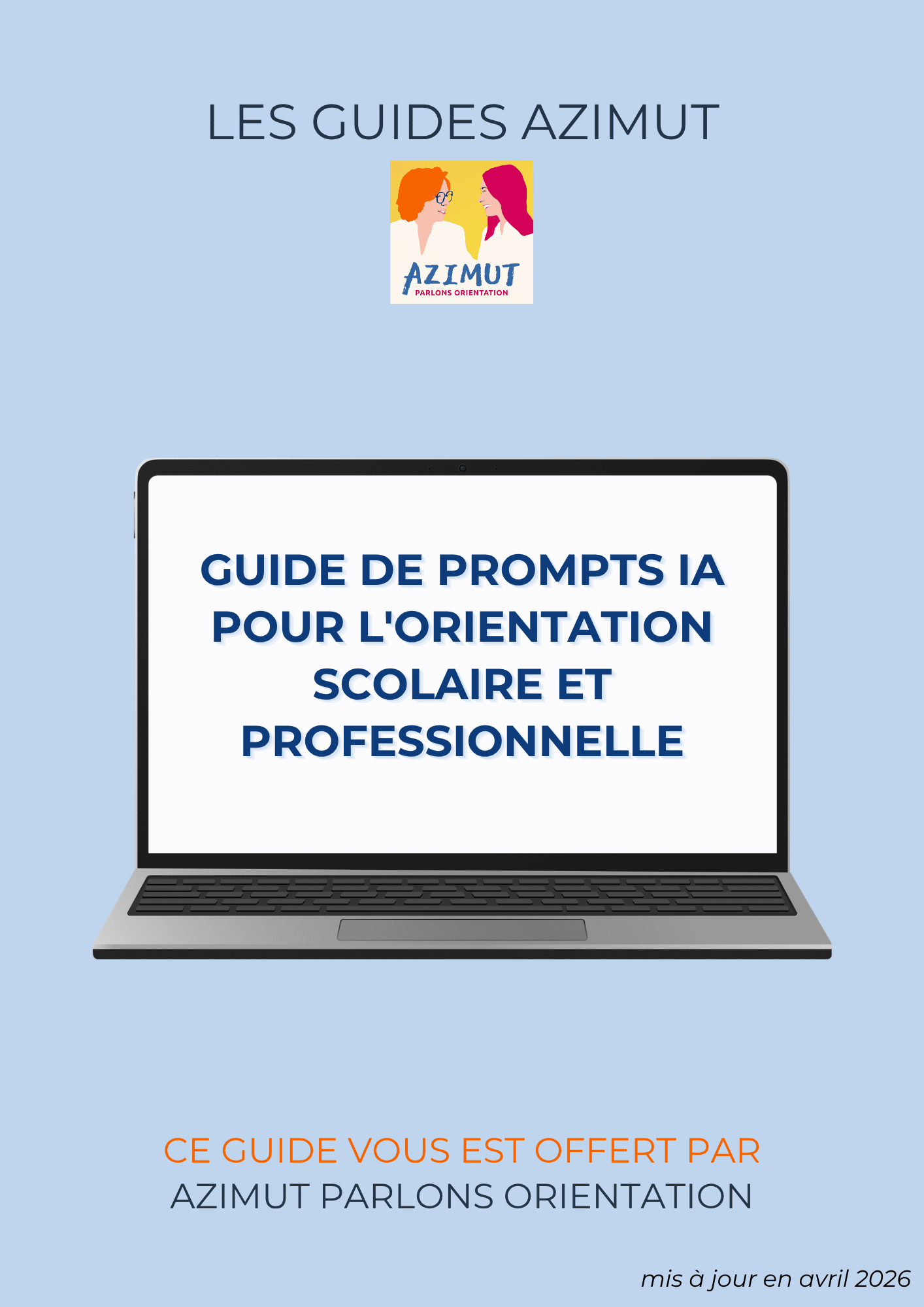Couverture guide de prompts IA pour l'orientation scolaire et professionnelle