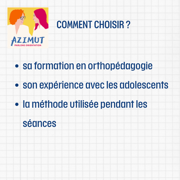 Orthorthopédagogue – comment choisir Orthorthopédagogue - comment choisir
