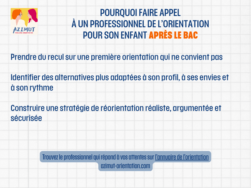 POURQUOI Faire appel à un Professionnel de l’orientation pour son enfant après le bac