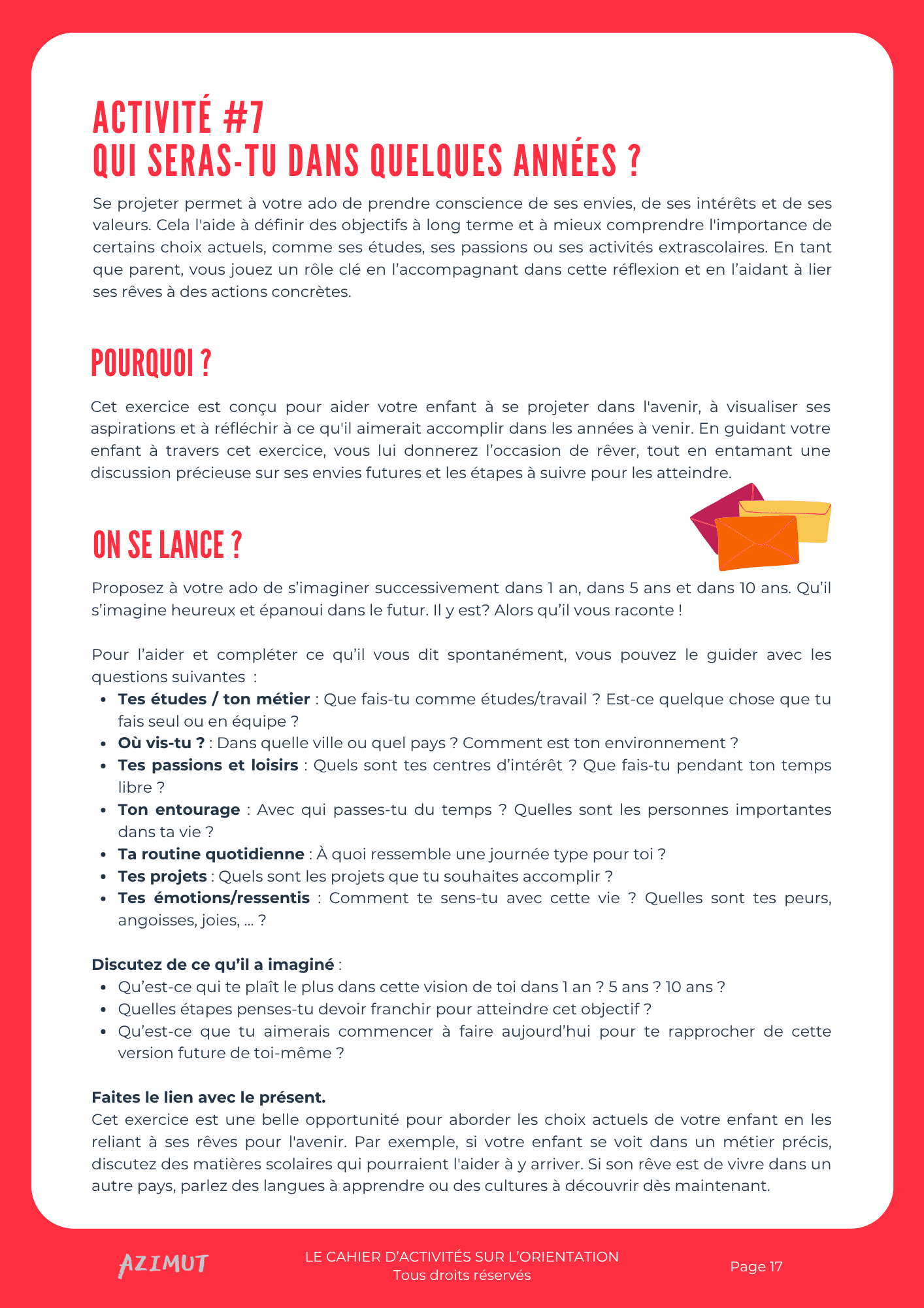 Qui seras-tu dans quelques années ? activité 1 page 1