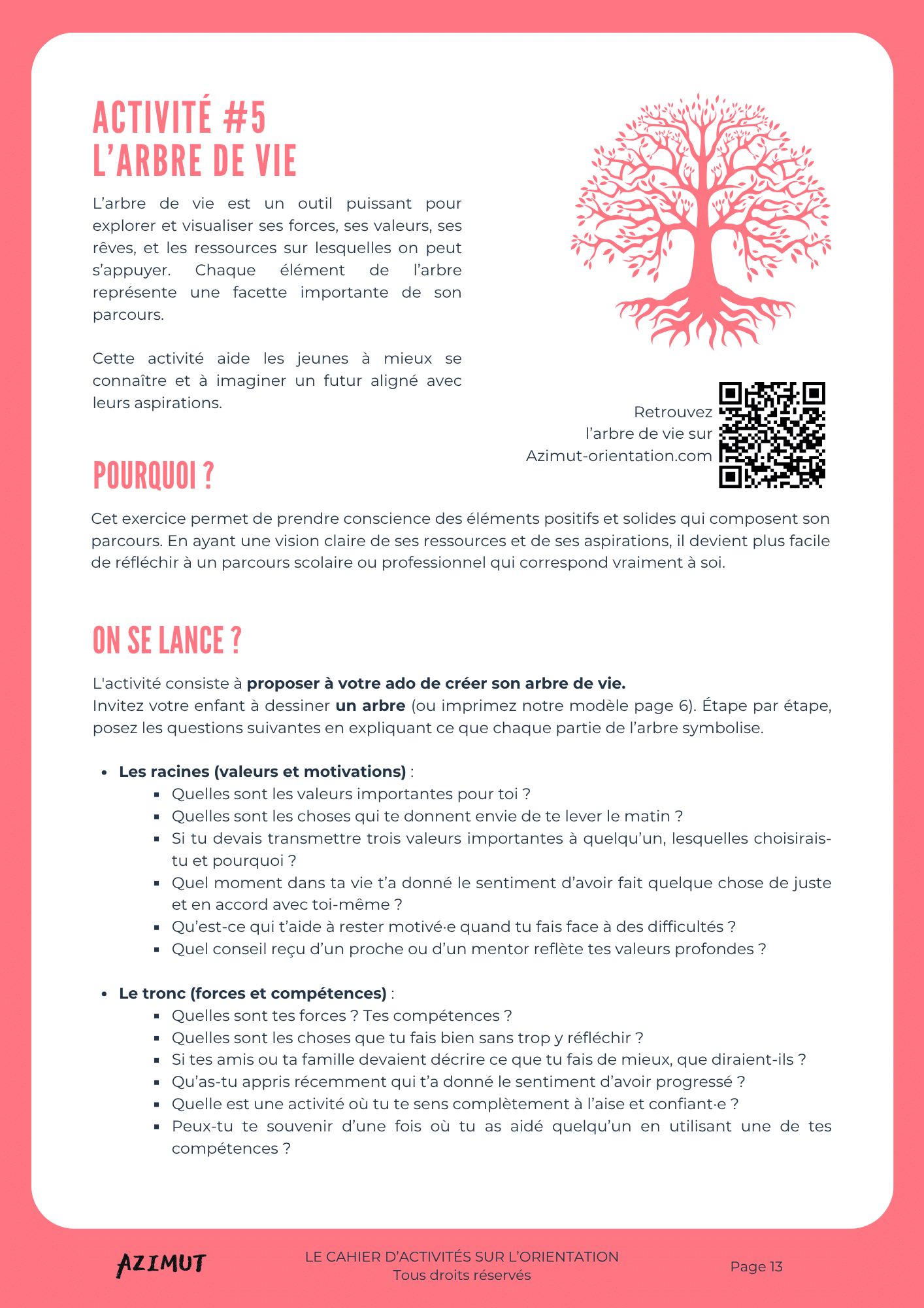 arbre de vie activité page 1