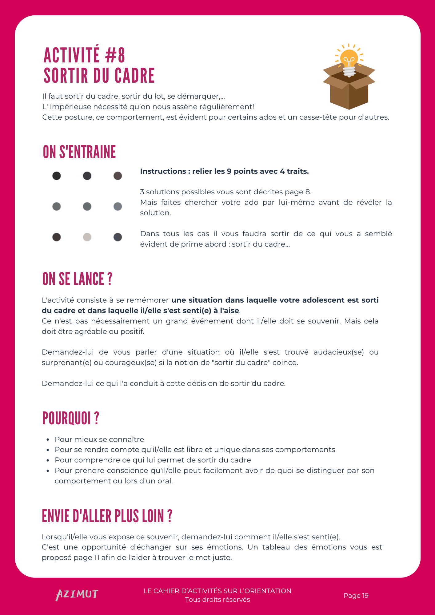 sortir du cadre activité page 1